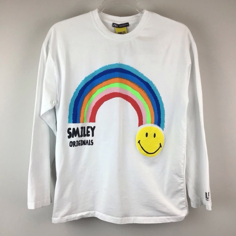 Zara Smiley Originals Always Smiley Long Sleeve Shirt | Medium